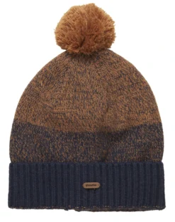 Minymo Strickmütze Blockstreifen Wintermütze Beanie Mit Bommel