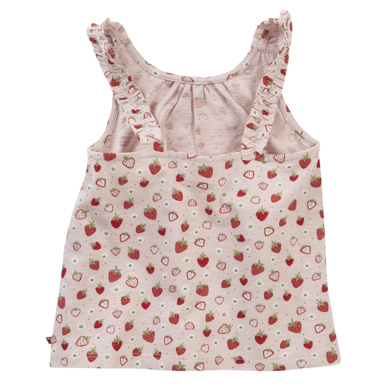 People Wear Organic Mädchen Träger-Shirt Top Hellrosa Erdbeeren 2 People Wear Organic Mädchen Träger-Shirt Top Hellrosa Erdbeeren – Bild 2