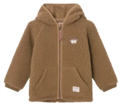 Mini A Ture X Affenzahn Fleecejacke Anno Affe Hellbraun