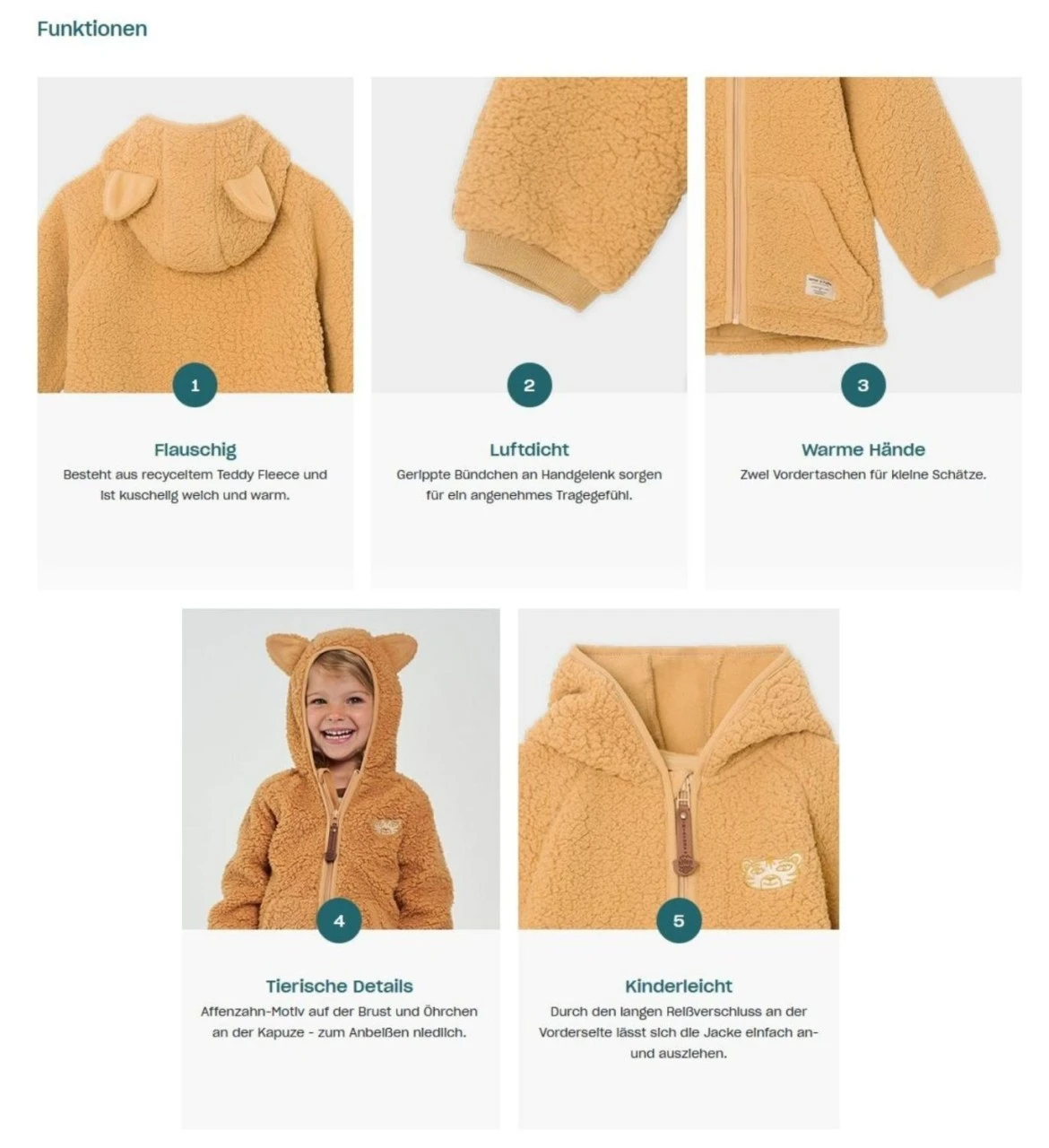 Mini A Ture X Affenzahn Fleecejacke Anno Bär Dunkelgrau 5 Mini A Ture X Affenzahn Fleecejacke Anno Bär Dunkelgrau – Bild 5