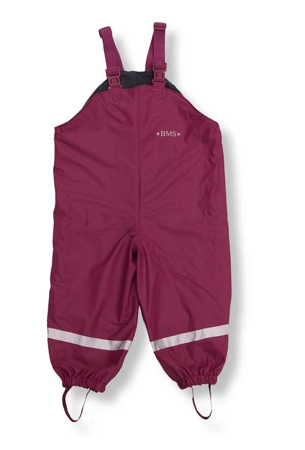 BMS Thermo Matschhose Mit Trägern Purple Mit Fleecefutter 2 BMS Thermo Matschhose Mit Trägern Purple Mit Fleecefutter – Bild 2