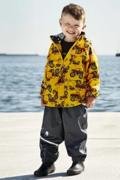 CeLaVi Regen-Set Gelb/schwarz Autos -Kinderbekleidungs Geschäft Celavi autos gelb regenset 1280x1280