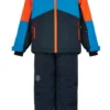 Color Kids Skianzug Blau/orange Set Skihose + Skijacke Wasserdicht