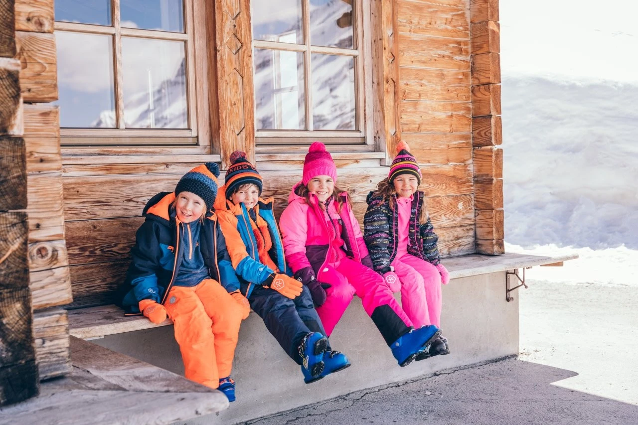 Color Kids Skianzug Blau/orange Set Skihose + Skijacke Wasserdicht – Bild 4