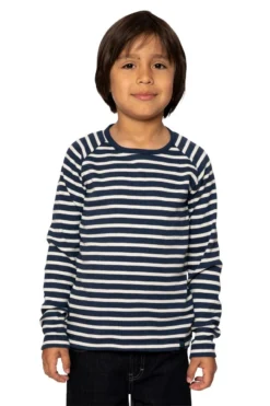 Elkline Jumper Langarmshirt Geringelt Blueshadow White