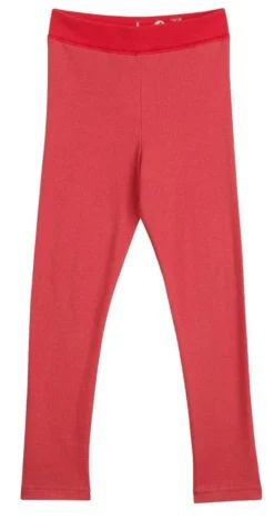 Finkid LEIKKI Cranberry/red Kinder Feinripp Leggings