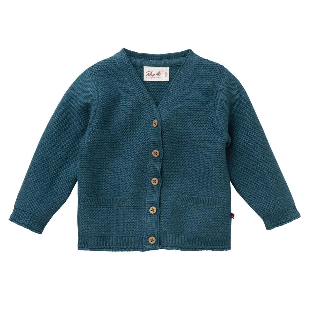 People Wear Organic Strickjacke Petrol Melange