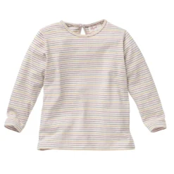 People Wear Organic Mädchen Langarmshirt Bunt Geringelt