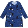 Walkiddy Tunika Playful Orcas Blau Biobaumwolle GOTS