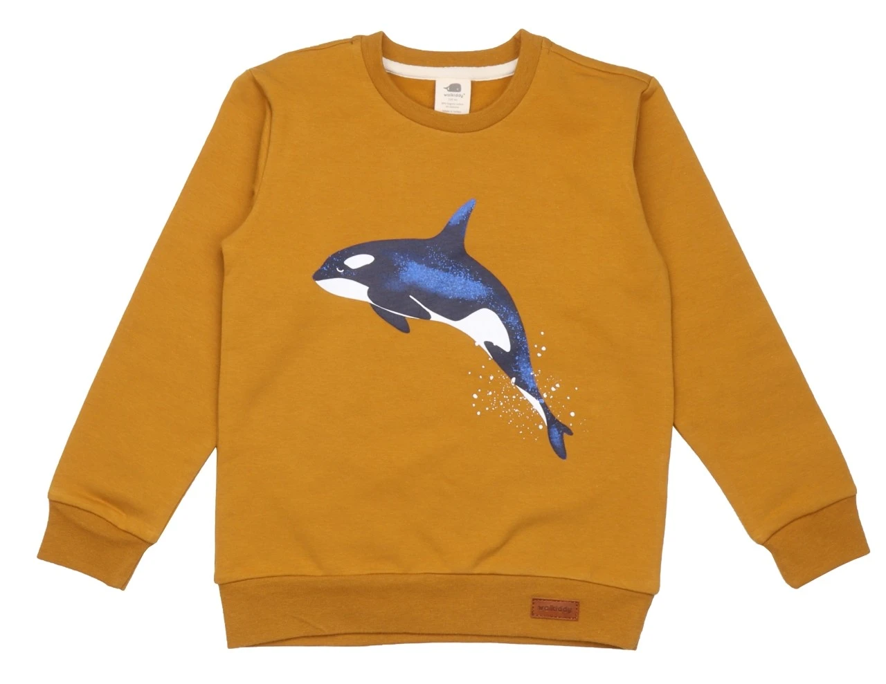 Walkiddy Sweatshirt Orca Curry Schwertwal