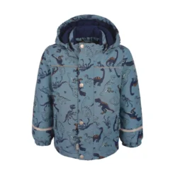 CELAVI Winterjacke Dino Outdoorjacke Jeansblau Wasserdicht