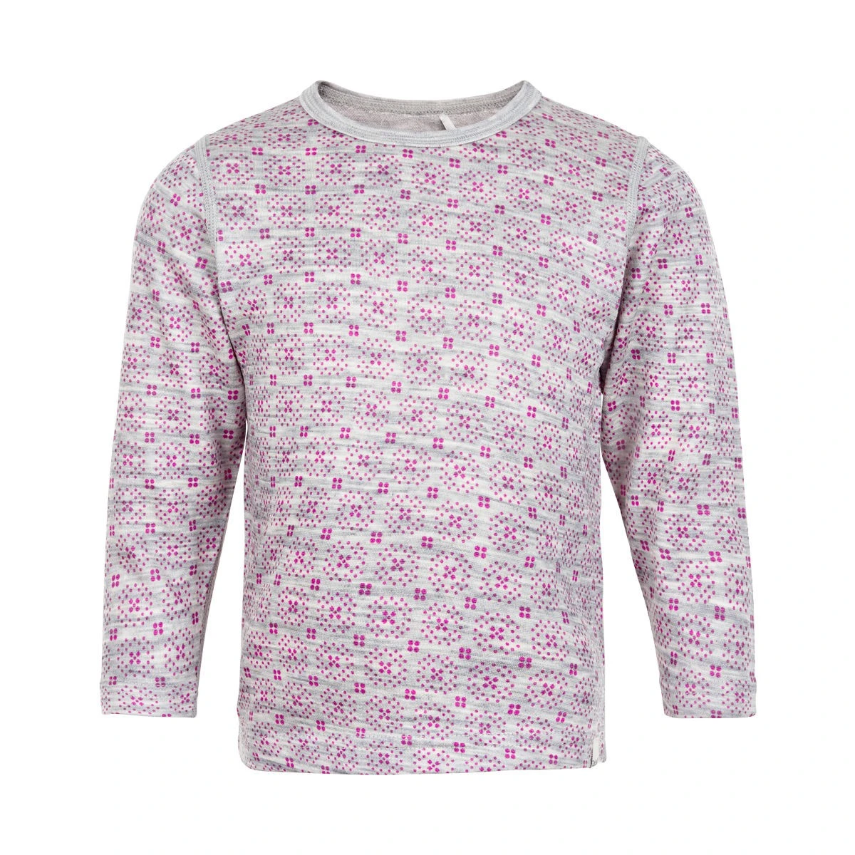 Celavi Mädchen Langarmshirt Grau/violett Wolle Mit Viskose Aus Bambus 1 Celavi Mädchen Langarmshirt Grau/violett Wolle Mit Viskose Aus Bambus