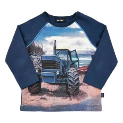 Metoo Traktor Langarmshirt Blau