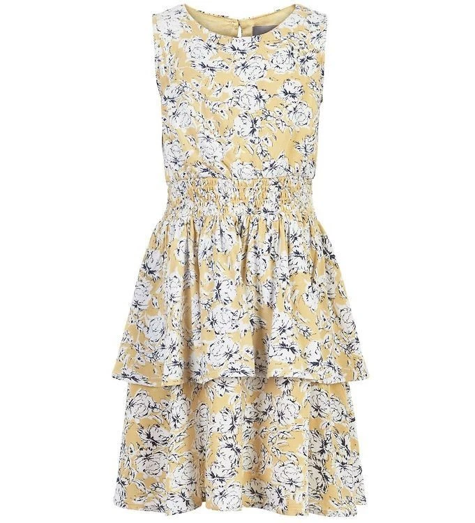 Creamie Mädchenkleid Strohgelb/weiß Flowers 1 Creamie Mädchenkleid Strohgelb/weiß Flowers