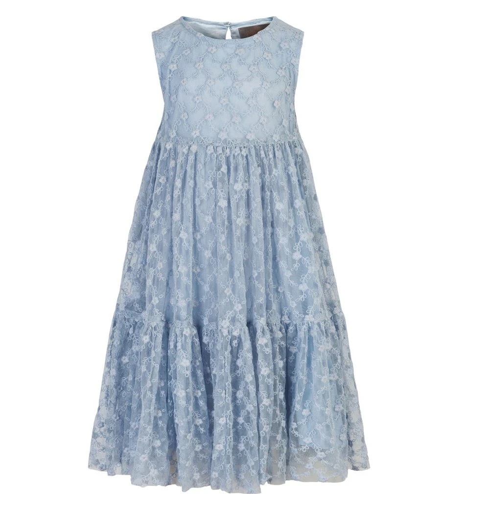 Creamie Mädchenkleid Hellblau Tüllstickerei Festlich 1 Creamie Mädchenkleid Hellblau Tüllstickerei Festlich