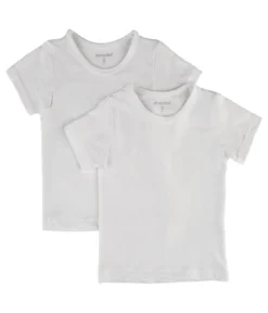 Minymo T-Shirts 2er Pack Weiß Kurzarm