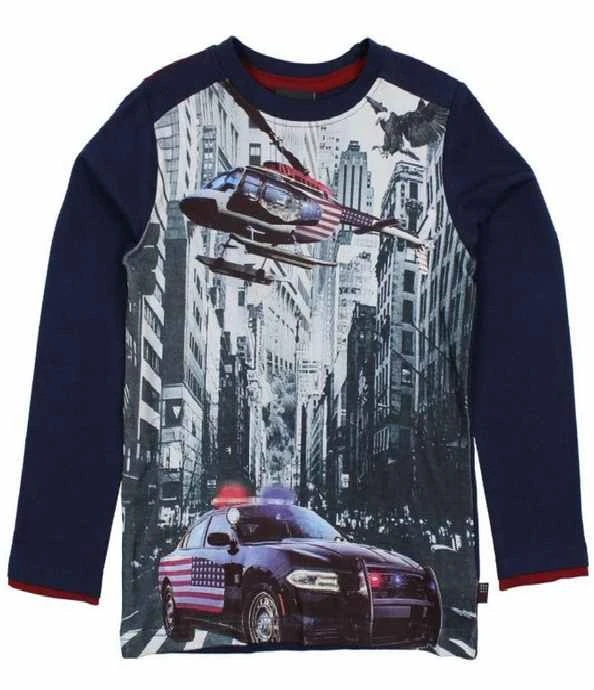 Metoo Langarmshirt Hubschrauber & Polizeiauto 1 Metoo Langarmshirt Hubschrauber & Polizeiauto