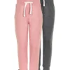Minymo Mädchen Sweatpants Rosa/anthrazit Im 2er Pack Jogginghose