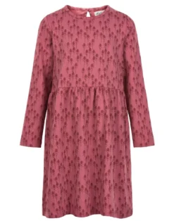 Minymo Kleid Rose Wine Reed Langarm