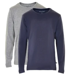 Minymo 2er Pack Langarmshirts Navy/hellgrau BASIC
