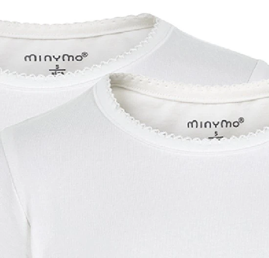 Minymo Langarmshirts 2er Pack Cremeweiß BASIC 2 Minymo Langarmshirts 2er Pack Cremeweiß BASIC – Bild 2