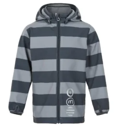 Minymo Softshelljacke Pil12 Blockstreifen Grau