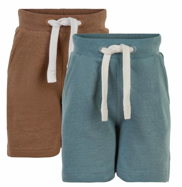 Minymo Shorts 2er Pack Toffee/teal Sweatshorts 1 Minymo Shorts 2er Pack Toffee/teal Sweatshorts