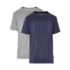 Minymo 2er Pack T-shirts Navy/hellgrau Kurzarm