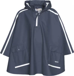 Playshoes Kinder Regencape Marine Extra Lang Regenponcho