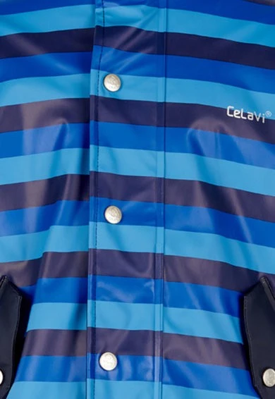 CeLaVi Kinder Regenjacke Blockstreifen Gefüttert 2 CeLaVi Kinder Regenjacke Blockstreifen Gefüttert – Bild 2