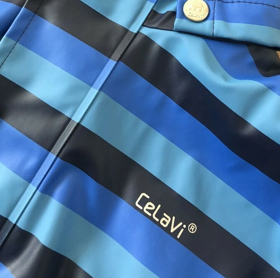 CeLaVi Kinder Regenjacke Blockstreifen Gefüttert 4 CeLaVi Kinder Regenjacke Blockstreifen Gefüttert – Bild 4