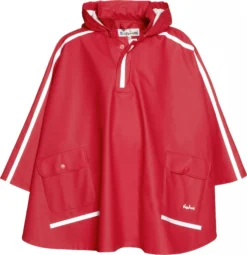 Playshoes Kinder Regencape Rot Extra Lang Regenponcho