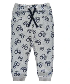 MeToo Kinder Traktor Hose Sweat Pants Jogginghose Hellgrau