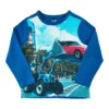 Metoo Kinder Traktor Langarmshirt Royalblau