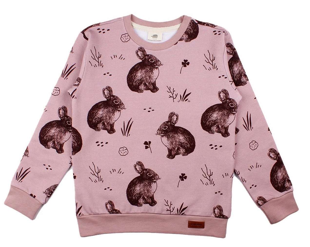 Walkiddy Mädchen Sweatshirt Cute Rabbits Rosa