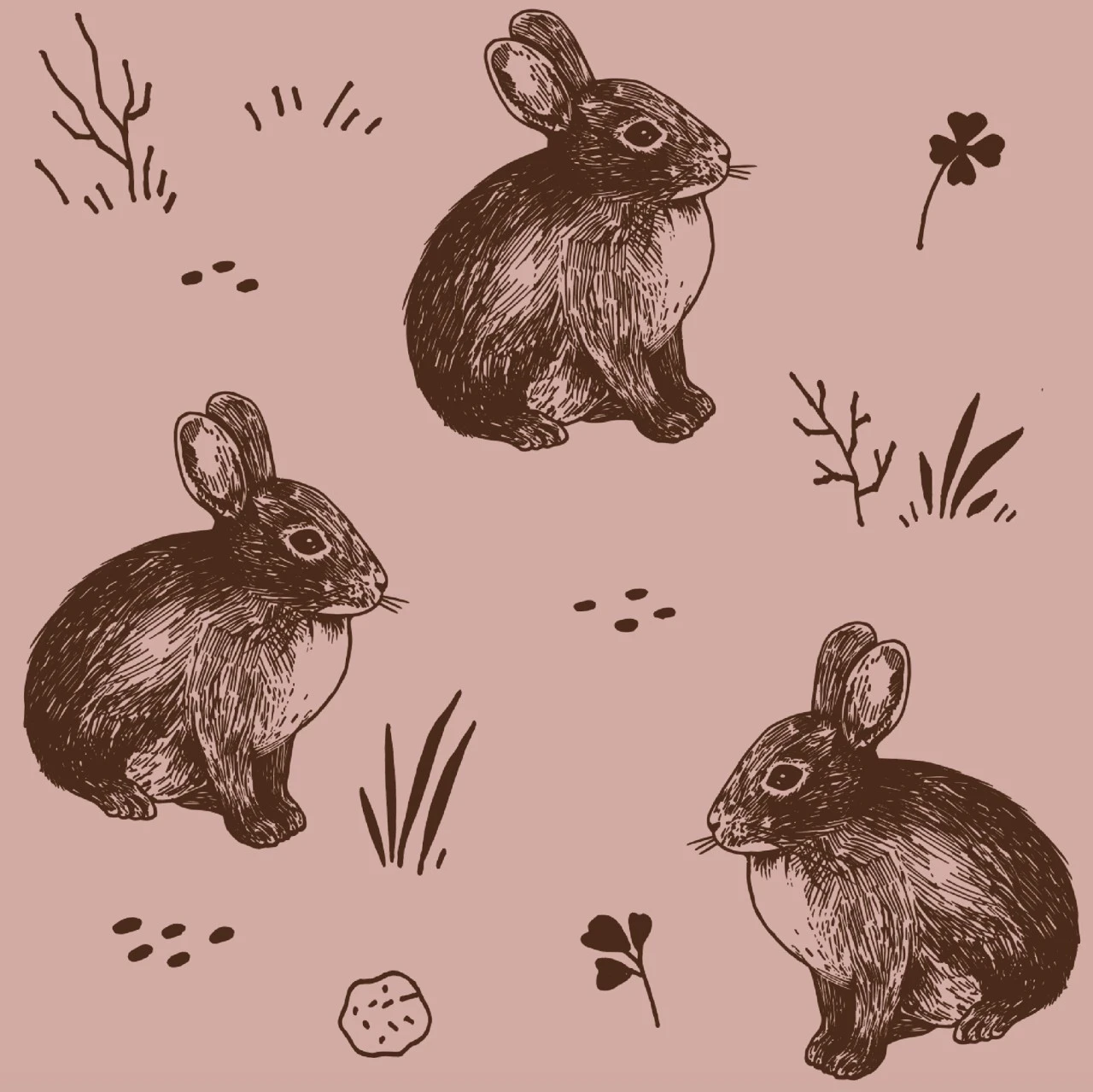 Walkiddy Kleid Cute Rabbits Smoky Rosa Biobaumwolle 3 Walkiddy Kleid Cute Rabbits Smoky Rosa Biobaumwolle – Bild 3