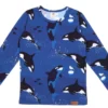 Walkiddy Langarmshirt Playful Orcas Meerblau Biobaumwolle