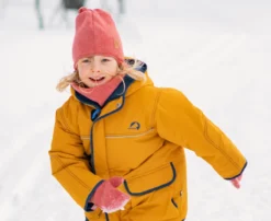 Finkid TUULIS Golden Yellow/navy Zip In Outdoorjacke Atmungsaktiv -Kinderbekleidungs Geschäft wintermutze handschuhe finkid 1280x1280 1