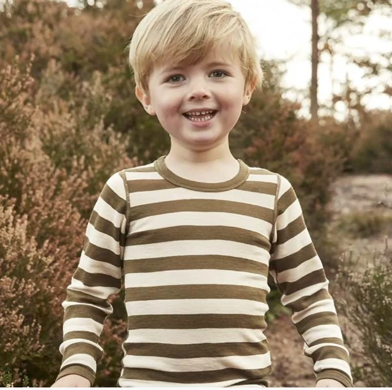 Celavi Kinder Wollshirt Langarmshirt Blockstreifen 7 Celavi Kinder Wollshirt Langarmshirt Blockstreifen – Bild 7